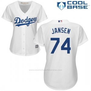 Camiseta Beisbol Mujer Los Angeles Dodgers Kenley Jansen Cool Base Blanco