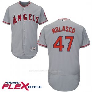 Camiseta Beisbol Hombre Los Angeles Angels 47 Ricky Nolasco Gris Flex Base