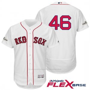 Camiseta Beisbol Hombre Boston Red Sox 2017 Postemporada 46 Craig Kimbrel Blanco Flex Base