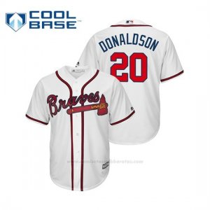 Camiseta Beisbol Hombre Atlanta Braves Josh Donaldson Cool Base Official Home Blanco