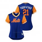 Camiseta Beisbol Mujer New York Mets Todd Frazier 2018 Llws Players Weekend Toddfather Royal