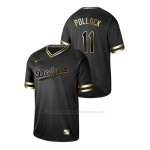 Camiseta Beisbol Hombre Los Angeles Dodgers A.j. Pollock 2019 Golden Edition Negro