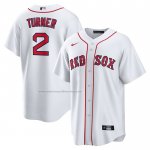 Camiseta Beisbol Hombre Boston Red Sox Justin Turner Primera Replica Blanco Rojo