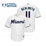 Camiseta Beisbol Hombre Miami Marlins J.t. Realmuto Cool Base Majestic 1ª 2019 Blanco
