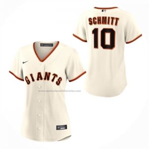 Camiseta Beisbol Mujer San Francisco Giants Casey Schmitt Primera Replica Crema