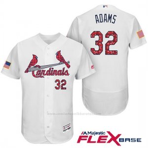 Camiseta Beisbol Hombre St. Louis Cardinals 2017 Estrellas y Rayas Matt Adams Blanco Flex Base