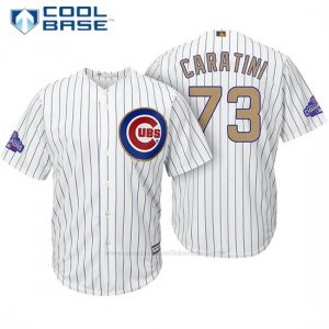 Camiseta Beisbol Hombre Chicago Cubs 73 Victor Caratini Blanco Oro Program Cool Base