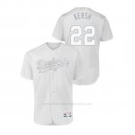 Camiseta Beisbol Hombre Los Angeles Dodgers Clayton Kershaw 2019 Players Weekend Autentico Blanco