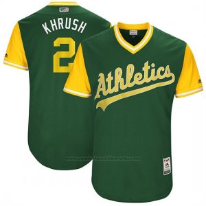 Camiseta Beisbol Hombre Oakland Athletics 2017 Little League World Series Khris Davis Verde