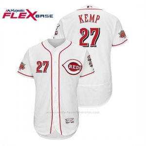 Camiseta Beisbol Hombre Cincinnati Reds Matt Kemp 150th Aniversario Home Flex Base Blanco