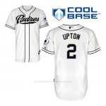 Camiseta Beisbol Hombre San Diego Padres B.j. Upton 2 Blanco 1ª Cool Base