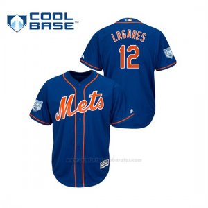 Camiseta Beisbol Hombre New York Mets Juan Lagares 2019 Entrenamiento de Primavera Cool Base Azul