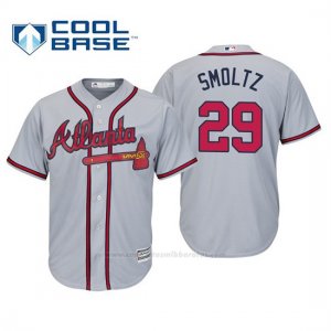 Camiseta Beisbol Hombre Atlanta Braves John Smoltz Cool Base Majestic Road 2019 Gris