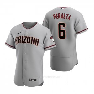 Camiseta Beisbol Hombre Arizona Diamondbacks David Peralta Autentico 2020 Road Gris