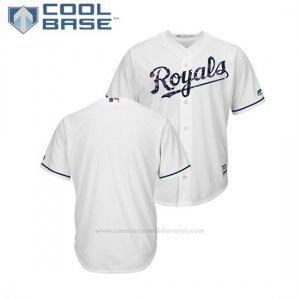 Camiseta Beisbol Hombre Kansas City Royals 2018 Stars & Stripes Cool Base Blanco