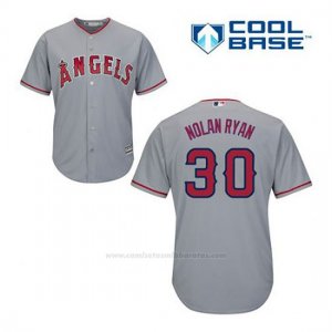 Camiseta Beisbol Hombre Los Angeles Angels Nolan Ryan 30 Gris Cool Base