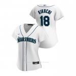 Camiseta Beisbol Mujer Seattle Mariners Yusei Kikuchi 2020 Replica Primera Blanco