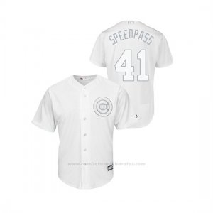 Camiseta Beisbol Hombre Chicago Cubs Steve Cishek 2019 Players Weekend Speedpass Replica Blanco