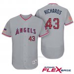 Camiseta Beisbol Hombre Los Angeles Angels 2017 Estrellas y Rayas Garrett Richards Gris Flex Base
