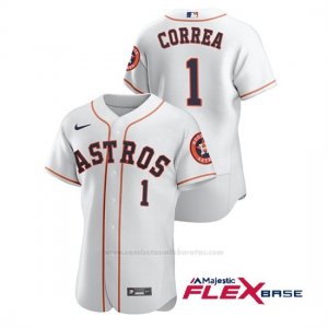 Camiseta Beisbol Hombre Houston Astros Carlos Correa Autentico Nike Blanco