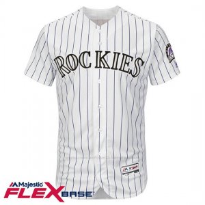 Camiseta Beisbol Hombre Colorado Rockies Blank Blanco Flex Base Autentico Coleccion