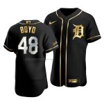 Camiseta Beisbol Hombre Detroit Tigers Matthew Boyd Golden Edition Autentico Negro