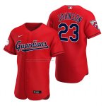 Camiseta Beisbol Hombre Cleveland Guardians Daniel Johnson Autentico Alterno Rojo