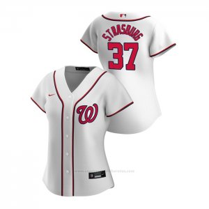 Camiseta Beisbol Mujer Washington Nationals Stephen Strasburg 2020 Replica Primera Blanco