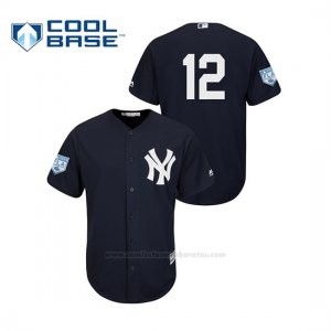 Camiseta Beisbol Hombre New York Yankees Troy Tulowitzki 2019 Entrenamiento de Primavera Cool Base Azul