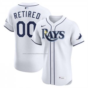 Camiseta Beisbol Hombre Tampa Bay Rays Retired Roster Elite Replica Blanco
