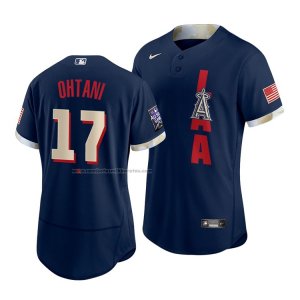 Camiseta Beisbol Hombre Los Angeles Angels Shohei Ohtani 2021 All Star Autentico Azul