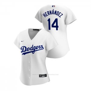 Camiseta Beisbol Mujer Los Angeles Dodgers Enrique Hernandez 2020 Replica Primera Blanco