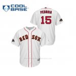 Camiseta Beisbol Hombre Boston Red Sox Dustin Pedroia 2019 Gold Program Cool Base Blanco