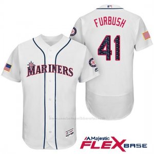 Camiseta Beisbol Hombre Seattle Mariners 2017 Estrellas y Rayas Charlie Furbush Blanco Flex Base