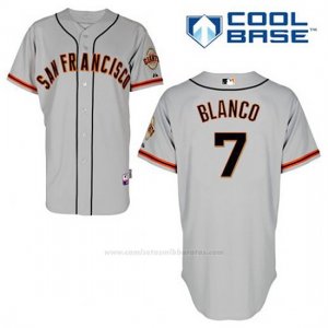 Camiseta Beisbol Hombre San Francisco Giants Gregor Blanco 7 Gris Cool Base