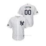 Camiseta Beisbol Hombre New York Yankees Personalizada 2019 Postseason Cool Base Blanco