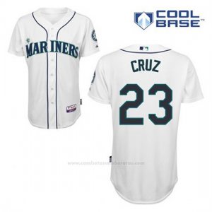 Camiseta Beisbol Hombre Seattle Mariners Nelson Cruz 23 Blanco 1ª Cool Base