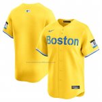 Camiseta Beisbol Hombre Boston Red Sox City Connect Limited Amarillo