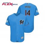 Camiseta Beisbol Hombre Miami Marlins Martin Prado Flex Base Entrenamiento de Primavera 2019 Azul