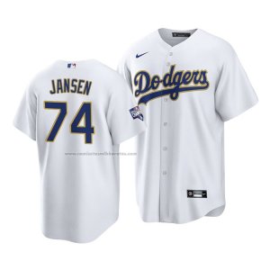 Camiseta Beisbol Hombre Los Angeles Dodgers Kenley Jansen 2021 Gold Program Replica Blanco