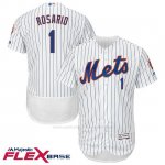 Camiseta Beisbol Hombre New York Mets 1 Amed Rosario Blanco Flex Base