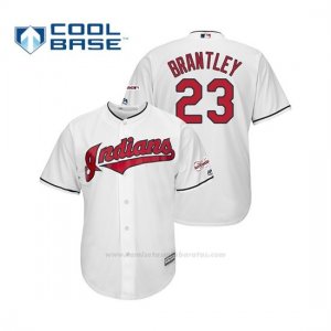 Camiseta Beisbol Hombre Cleveland Indians Michael Brantley 2019 All Star Game Patch Cool Base Blanco