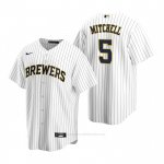 Camiseta Beisbol Hombre Milwaukee Brewers Garrett Mitchell Replica 2020 Blanco