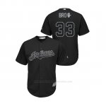 Camiseta Beisbol Hombre Cleveland Indians Brad Hand 2019 Players Weekend Replica Negro