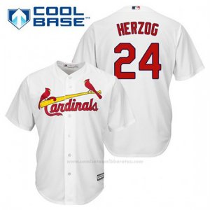 Camiseta Beisbol Hombre St. Louis Cardinals Blancoy Herzog 24 Blanco 1ª Cool Base