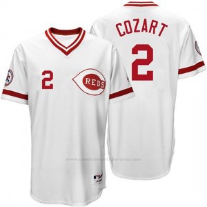 Camiseta Beisbol Hombre Cincinnati Reds 2 Zack Cozart Blanco Turn Back The Clock