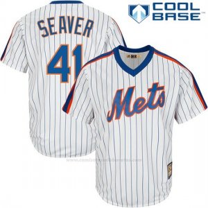 Camiseta Beisbol Hombre New York Mets Tom Seaver Blanco Cooperstown Cool Base