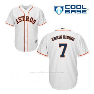 Camiseta Beisbol Hombre Houston Astros Craig Biggio 7 Blanco 1ª Cool Base