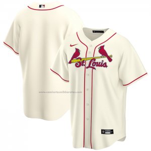 Camiseta Beisbol Hombre St. Louis Cardinals Alterno Replica Crema