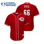 Camiseta Beisbol Hombre Cincinnati Reds Yasiel Puig Cool Base Official Alternato Rojo